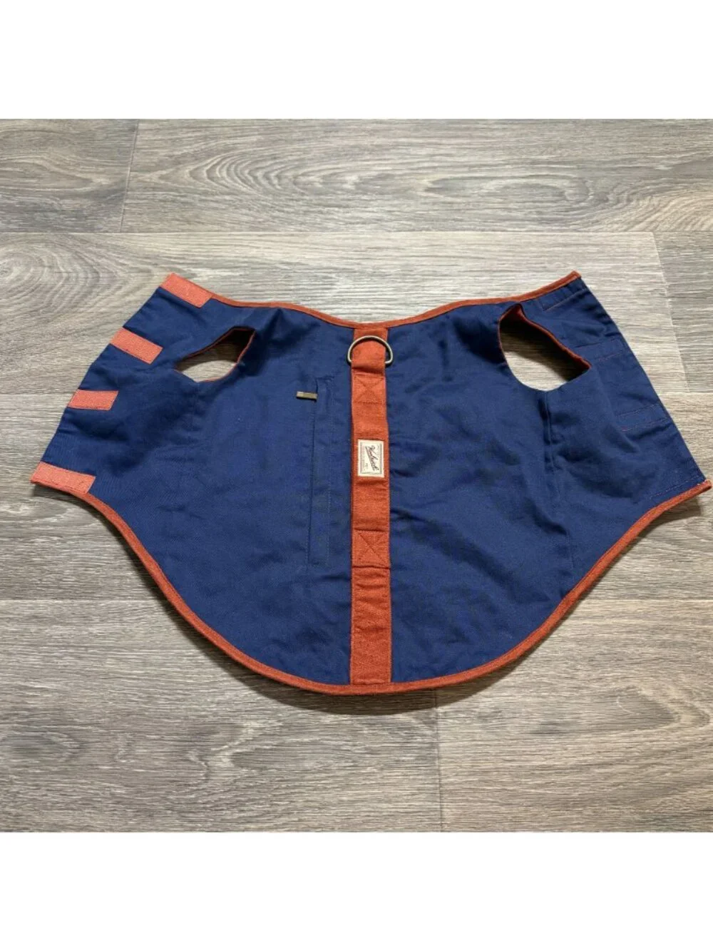 Woolrich Insulated Dog Coat Jacket Navy Rust Medium Durable Adjustable Harness